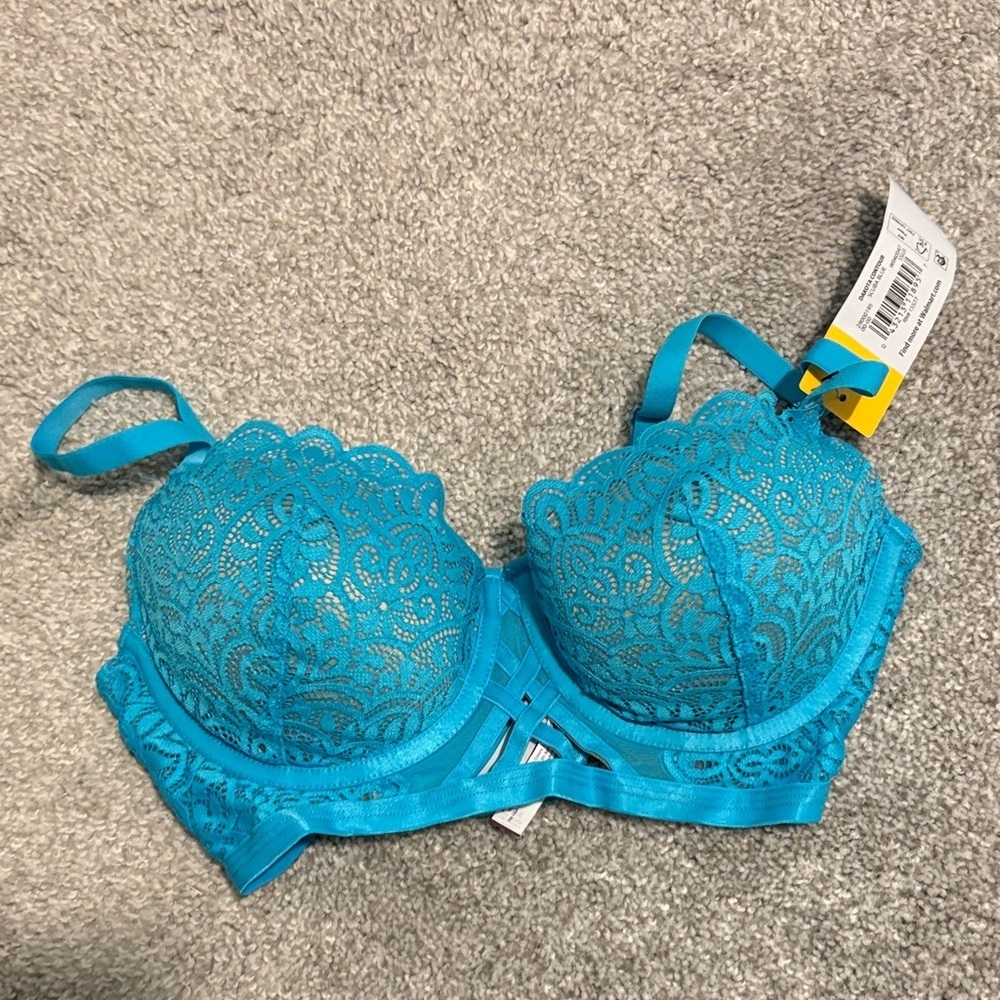 NWT Adore Me 34d Lace Underwire Bra in Turquoise